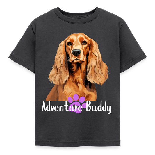 Children's  T-Shirt  {Customise Breed & Paw } - dark grey