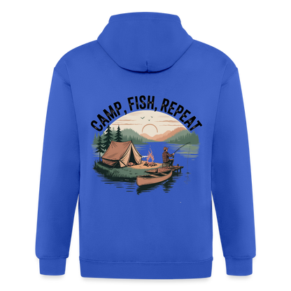 Unisex Heavyweight Hooded Jacket - royal blue