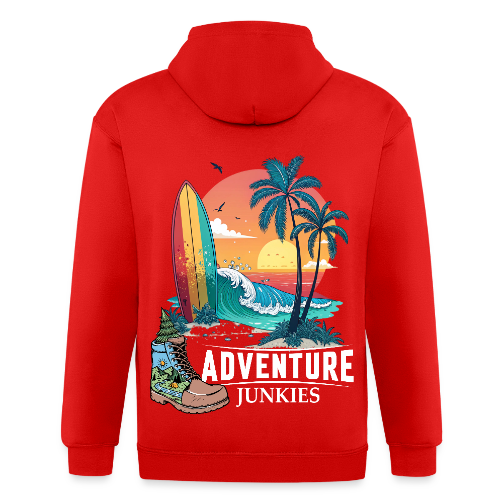 Adult Unisex Heavyweight Hooded Jacket - red