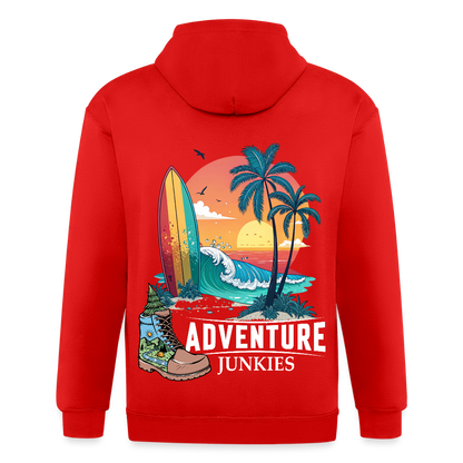 Adult Unisex Heavyweight Hooded Jacket - red