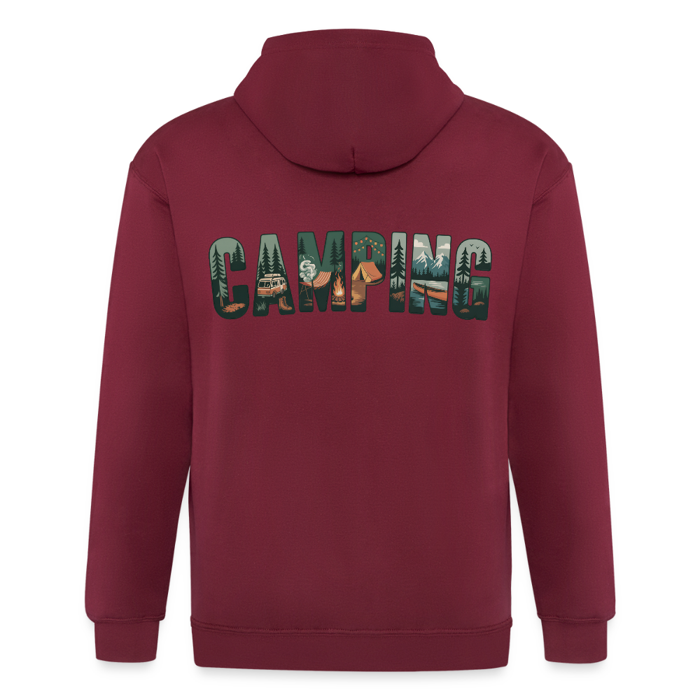 Unisex Heavyweight Hooded Jacket - maroon