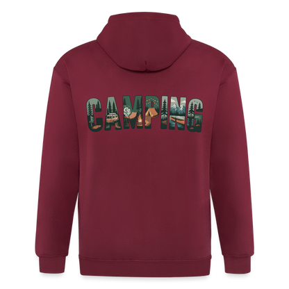 Unisex Heavyweight Hooded Jacket - maroon