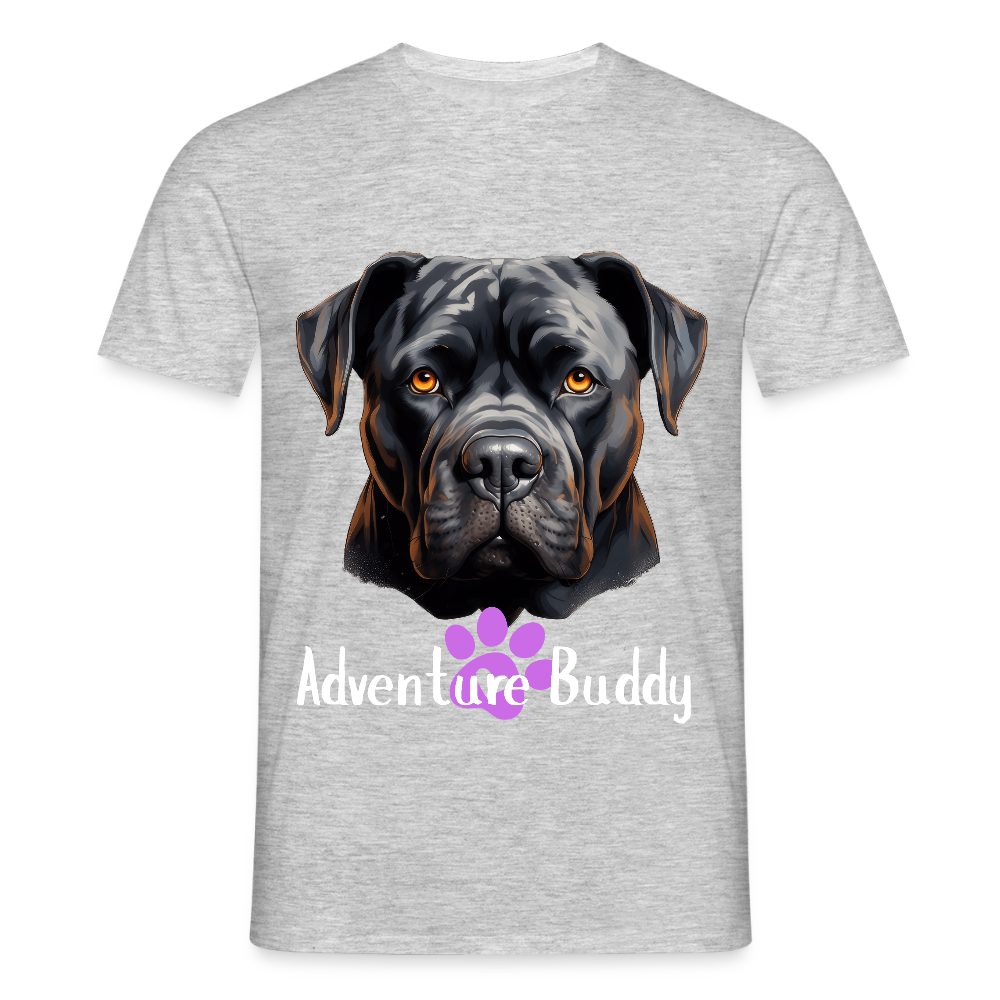 Men's T-Shirt  {Customise Breed & Paw } - heather grey