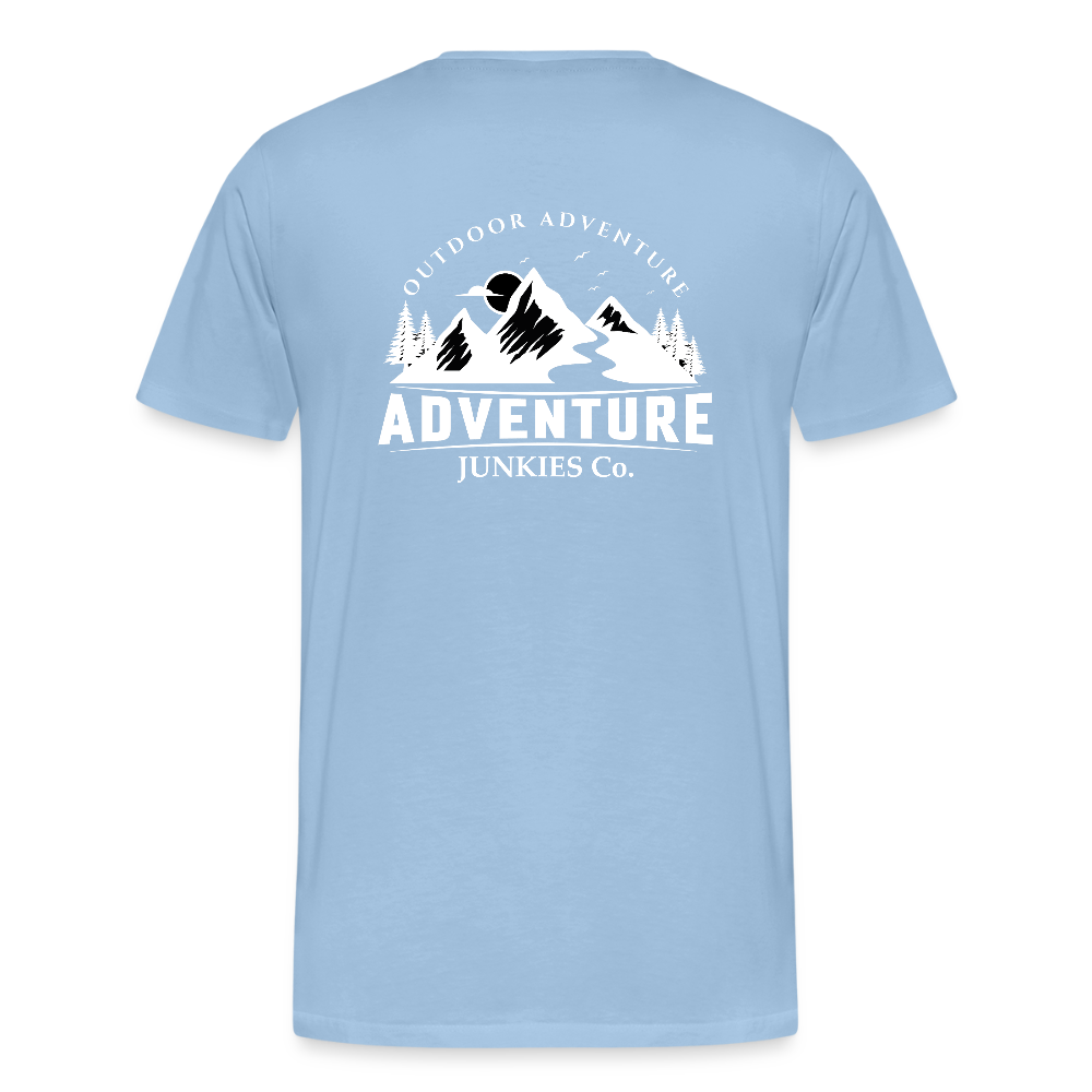 Men's T- Shirts Out Door Adventure Design - sky