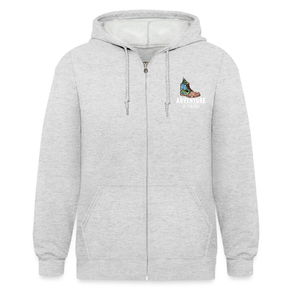 Unisex Heavyweight Hooded Jacket - heather white
