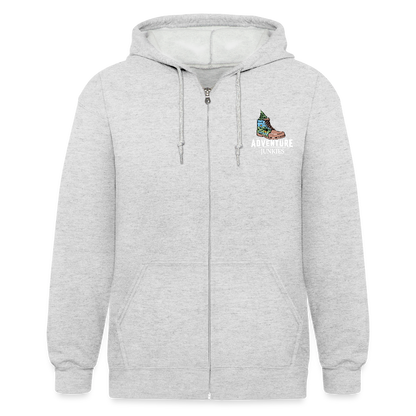 Unisex Heavyweight Hooded Jacket - heather white