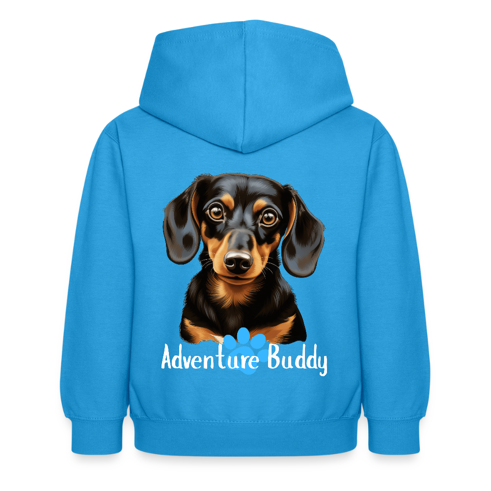Children's Unisex Hoodie  {Customise Breed & Paw } - sea blue