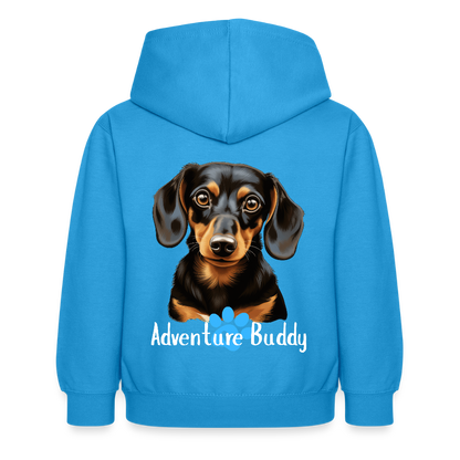 Children's Unisex Hoodie  {Customise Breed & Paw } - sea blue