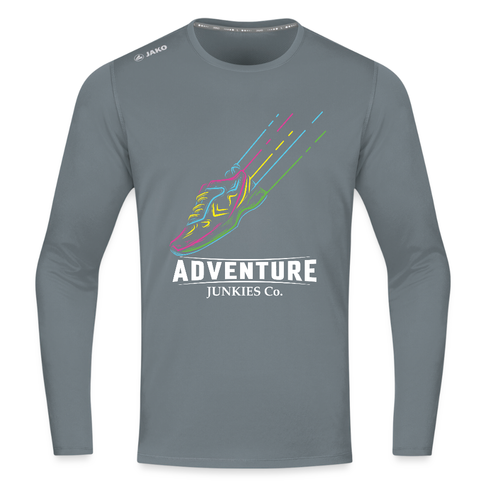 Long Sleeve Breathable Running Top - grey