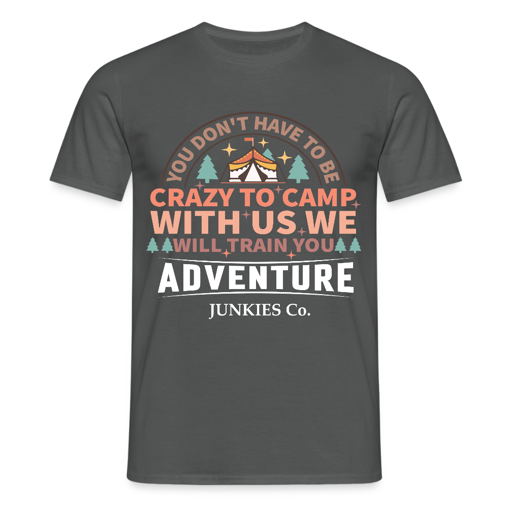 Men's Camping T-Shirt - charcoal grey