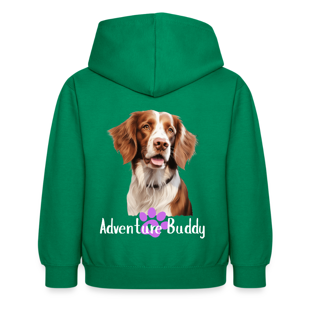 Children's Unisex  Hoodie { Customise Breed & Paw } - kelly green