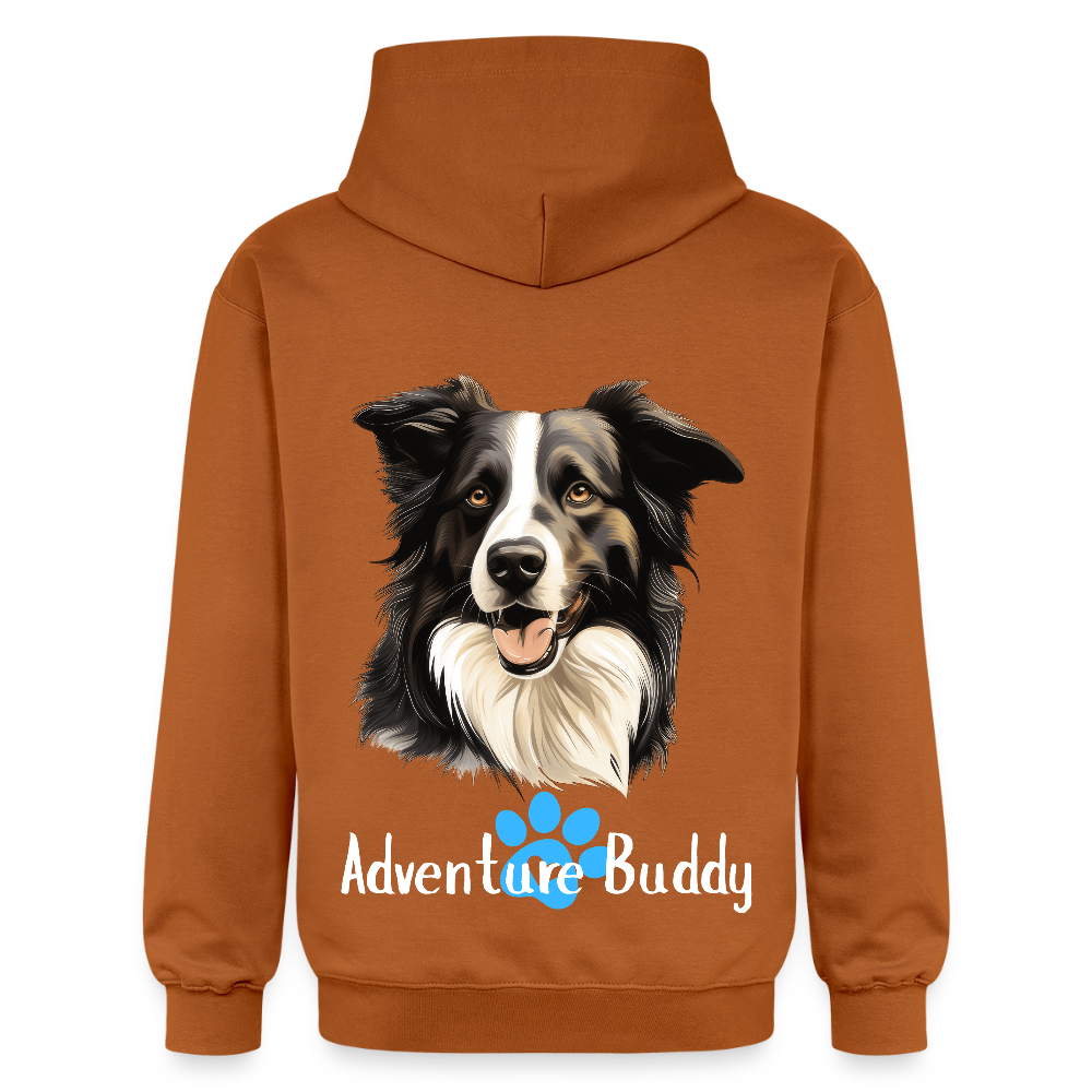 Adult Unisex  Midweight Hoodie  {Customise Breed & Paw} - Athletic Orange