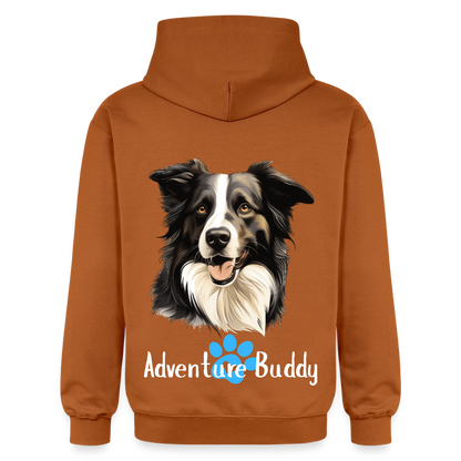 Adult Unisex  Midweight Hoodie  {Customise Breed & Paw} - Athletic Orange