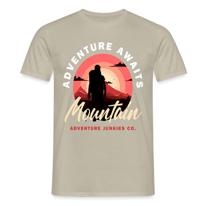 Men's Hiking & Walking T-Shirt - sand beige