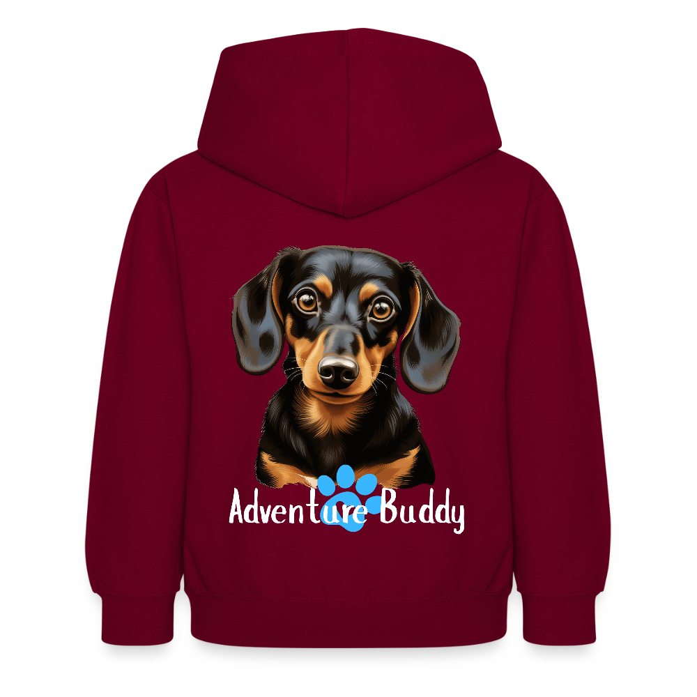 Children's Unisex Hoodie  {Customise Breed & Paw } - bordeaux
