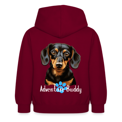 Children's Unisex Hoodie  {Customise Breed & Paw } - bordeaux