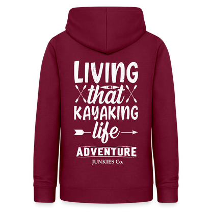 Women's Hoodie Water Adventures - bordeaux
