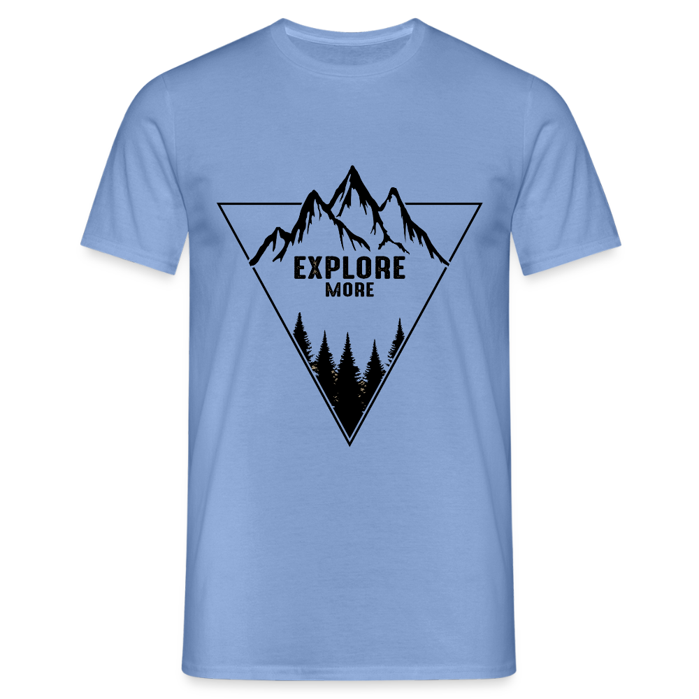 Men's Hiking & Walking  T-Shirt - carolina blue
