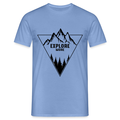 Men's Hiking & Walking  T-Shirt - carolina blue