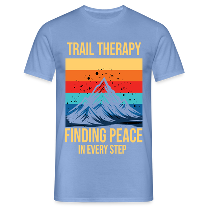 Men's Hiking & Walking T-Shirt - carolina blue