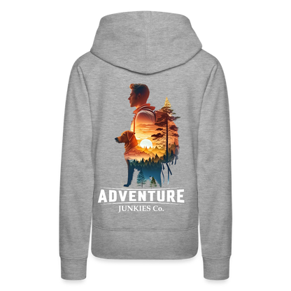 Women’s Premium Hiking /Walking Hoodie - heather grey