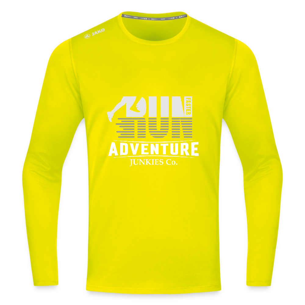 Long Sleeve Breathable Running Top - neon yellow
