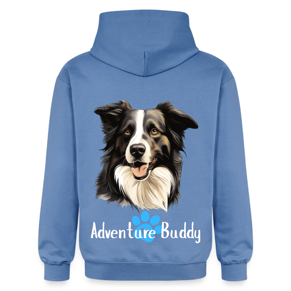 Adult Unisex  Midweight Hoodie  {Customise Breed & Paw} - carolina blue