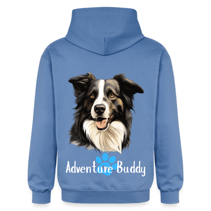 Adult Unisex  Midweight Hoodie  {Customise Breed & Paw} - carolina blue