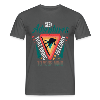 Men's Hiking & Walking T-Shirt - charcoal grey