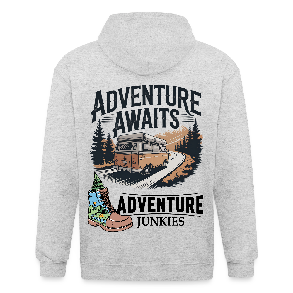 Unisex Heavyweight Hooded Jacket - heather white