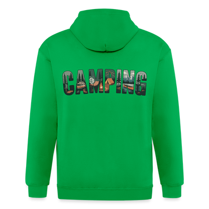 Unisex Heavyweight Hooded Jacket - kelly green