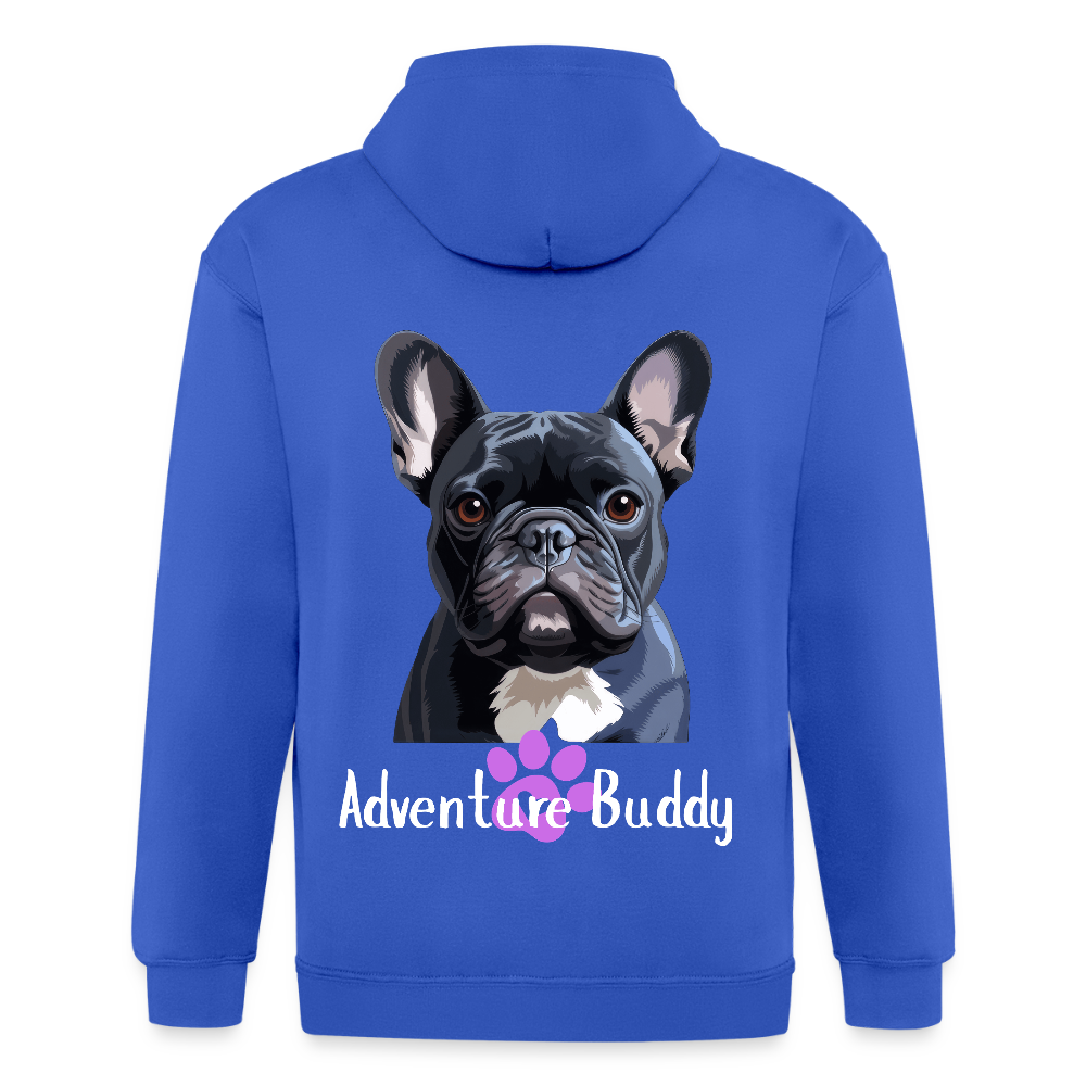 Adult Unisex Heavyweight Hooded Jacket  {Customise Breed & Paw } - royal blue