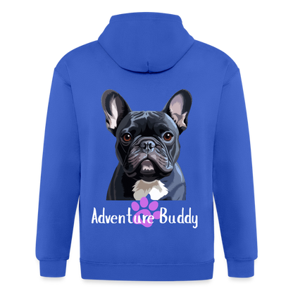 Adult Unisex Heavyweight Hooded Jacket  {Customise Breed & Paw } - royal blue