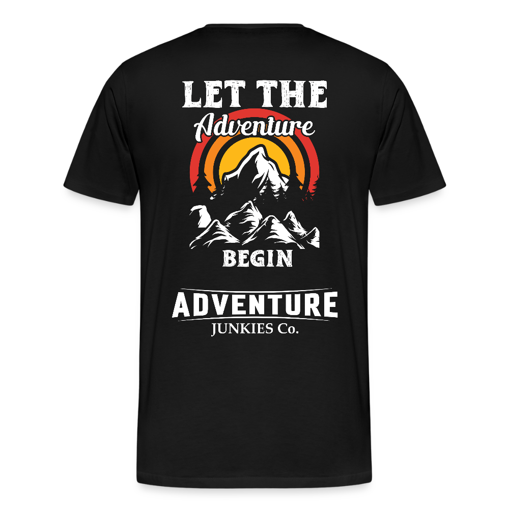 Men’s Premium T-Shirt Let The Adventure Begin Design - black