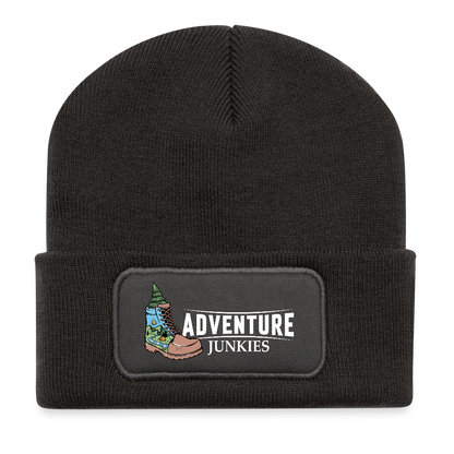Recycled Patch Beanie - dark grey