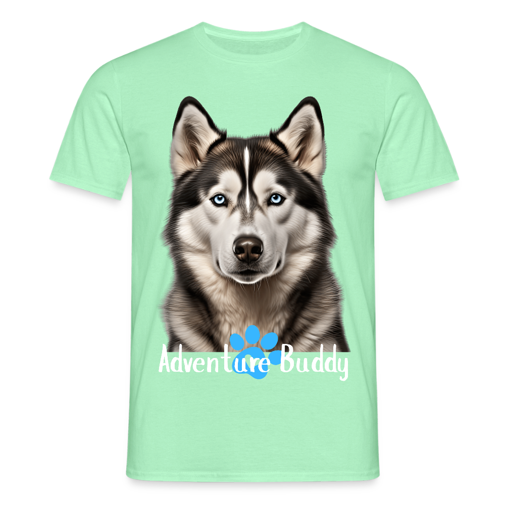 Men's T-Shirt  {Customise Breed & Paw } - mint green