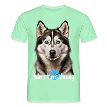 Men's T-Shirt  {Customise Breed & Paw } - mint green