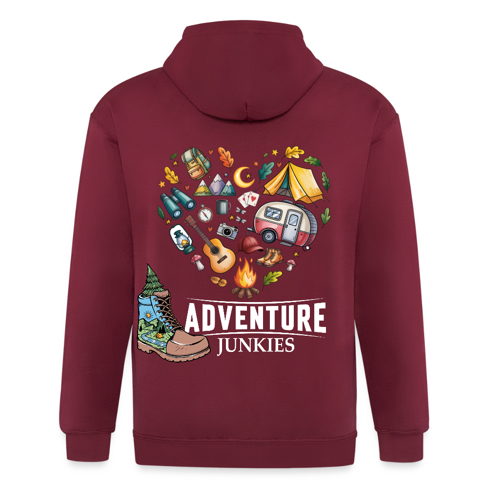 Unisex Heavyweight Hooded Jacket - maroon