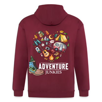 Unisex Heavyweight Hooded Jacket - maroon