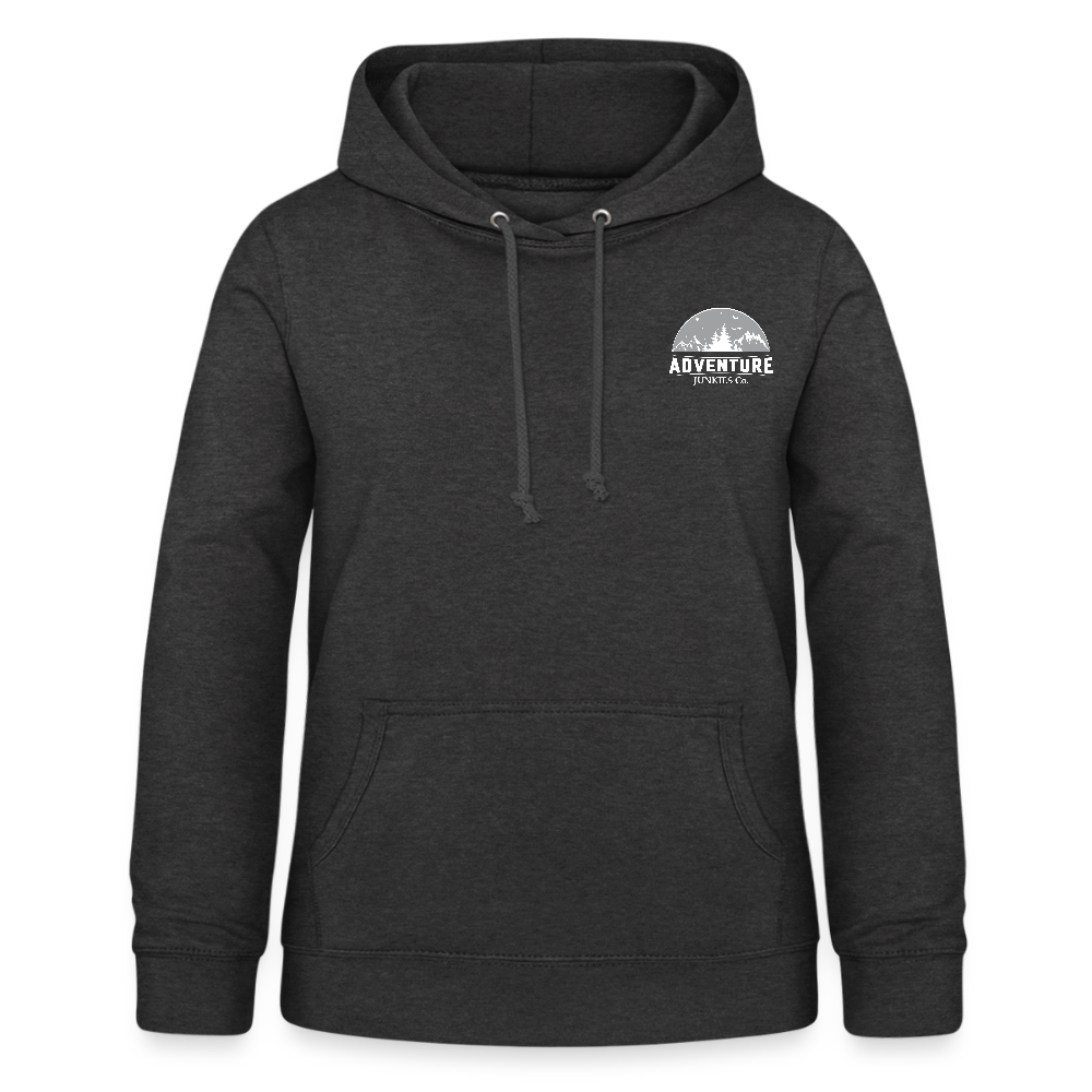 Women's Hoodie Grey Logo Design - charcoal grey