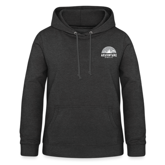 Women's Hoodie Grey Logo Design - charcoal grey
