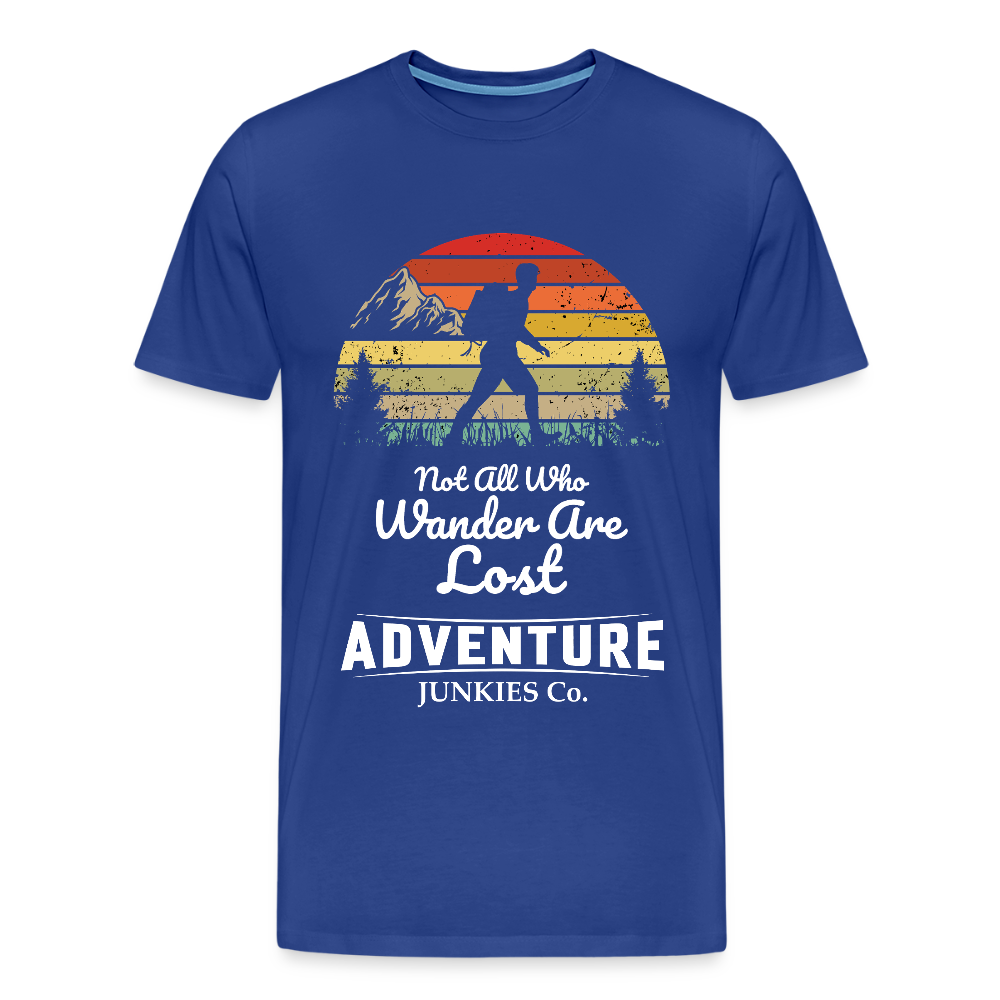 Men’s T-Shirt Front Design Not All that Wander - royal blue