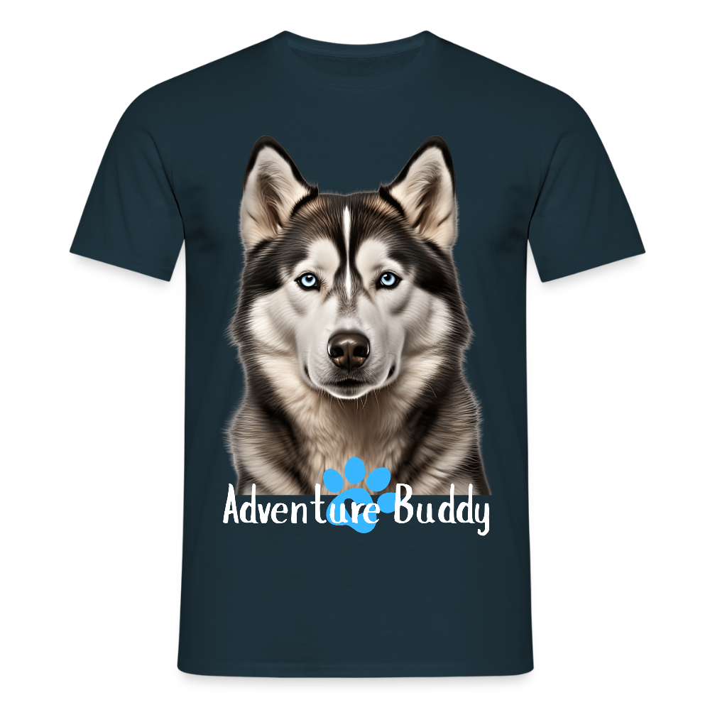 Men's T-Shirt  {Customise Breed & Paw } - navy