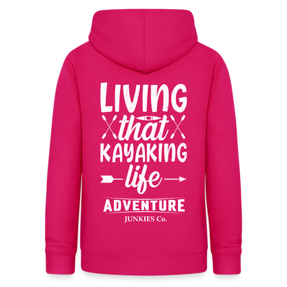 Women's Hoodie Water Adventures - dark pink