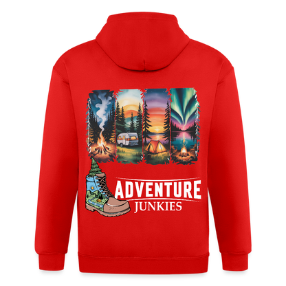 Unisex Heavyweight Hooded Jacket - red