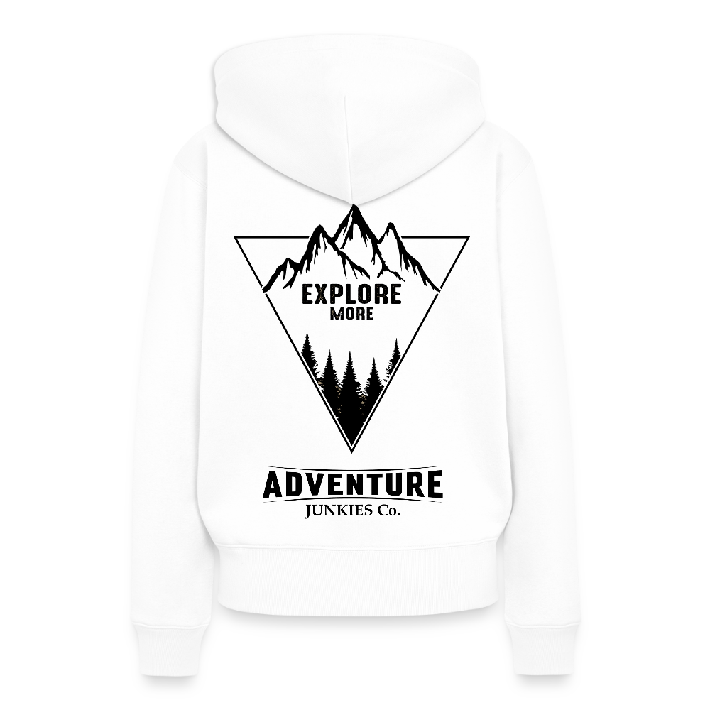 Women’s Premium  Hiking/ Walking Hoodie - white