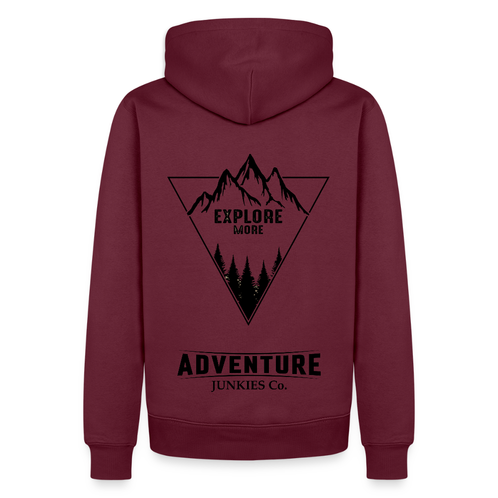 Men’s Premium Hiking / Walking Hoodie - burgundy
