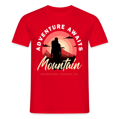 Men's Hiking & Walking T-Shirt - red