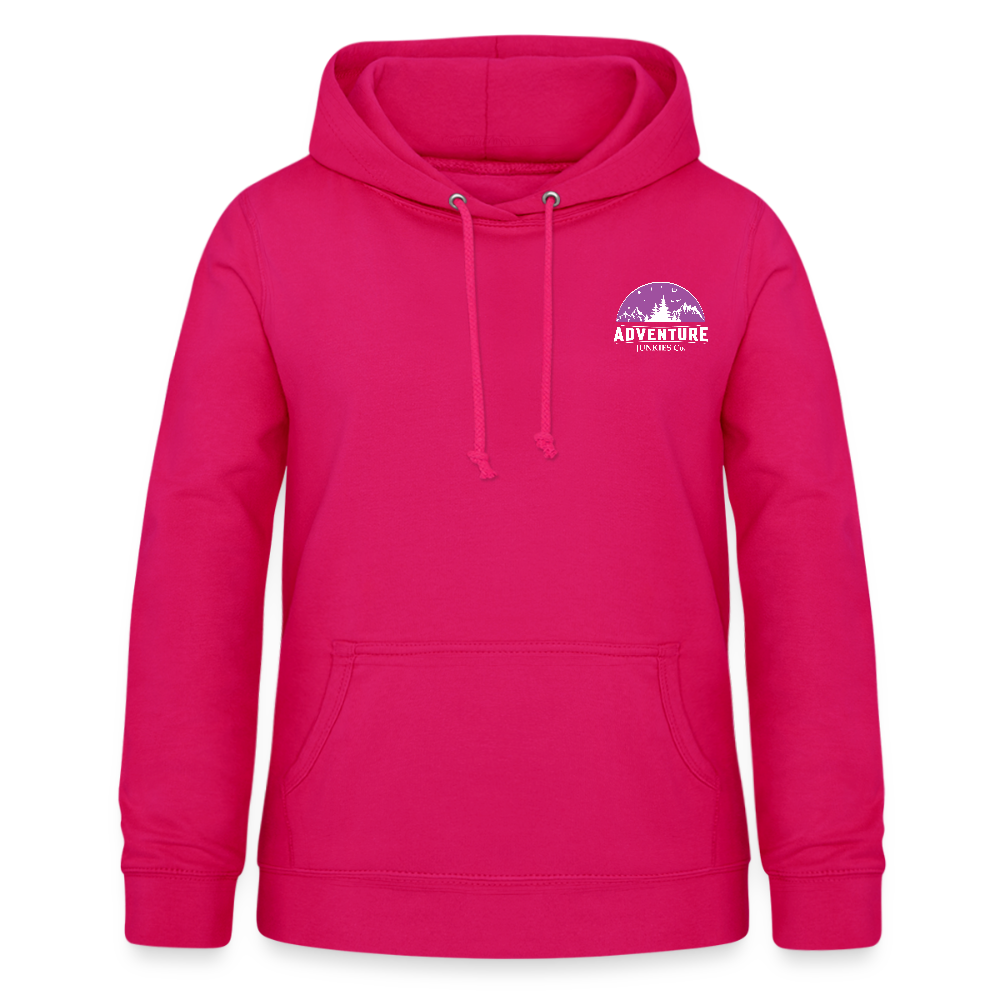 Women's Hoodie Purple Logo Design - dark pink