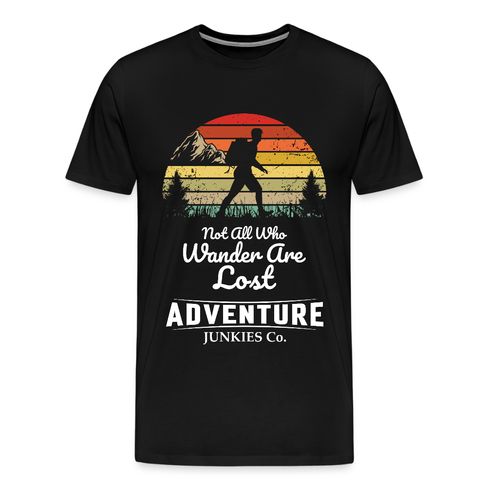 Men’s T-Shirt Front Design Not All that Wander - black